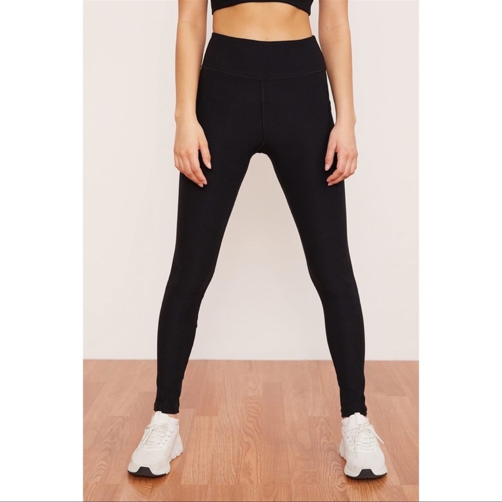 Wolven High Waisted Pocket Legging, Onyx, Small